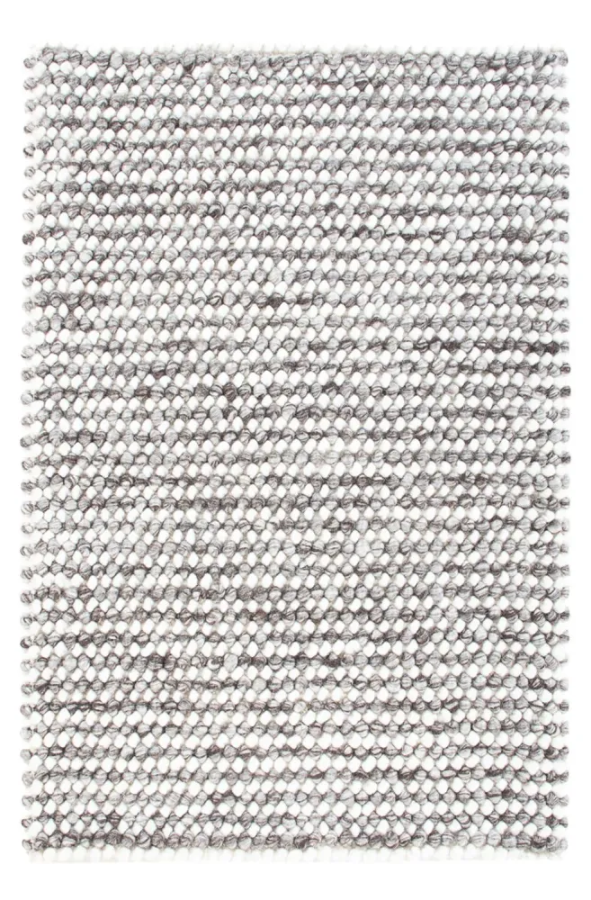 Wollteppich - 94 x 60 cm - grau