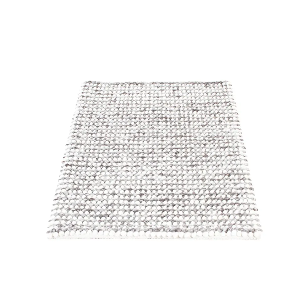 Wollteppich - 94 x 60 cm - grau