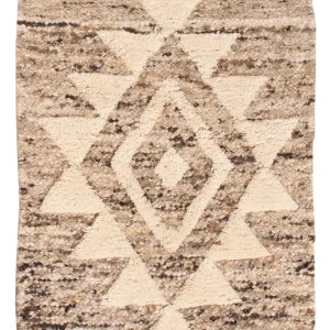 Wollteppich - 90 x 60 cm - hellbeige