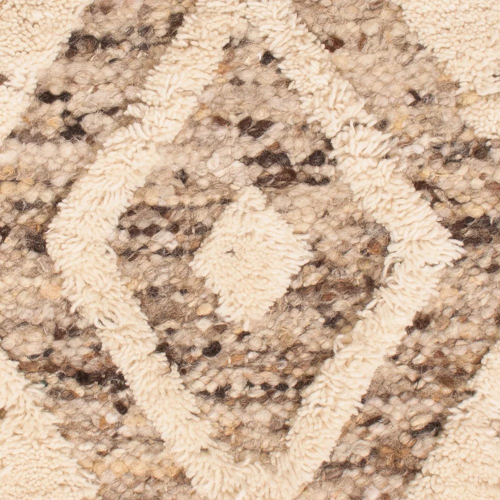 Wollteppich - 90 x 60 cm - hellbeige