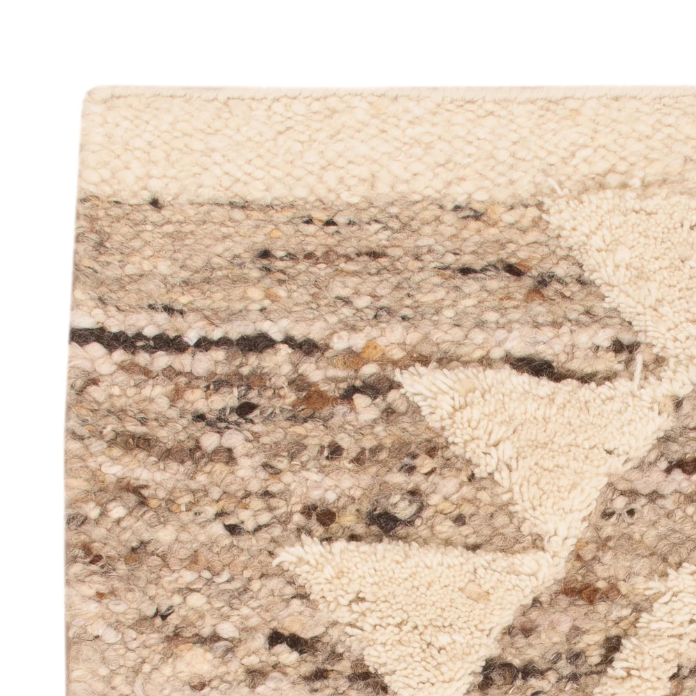 Wollteppich - 90 x 60 cm - hellbeige