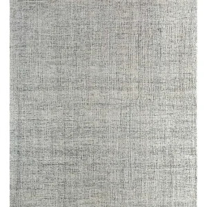 Wollteppich quadratisch - 120 x 120 cm - hellgrau