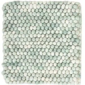 Wollteppich quadratisch - 30 x 30 cm - hellgrün