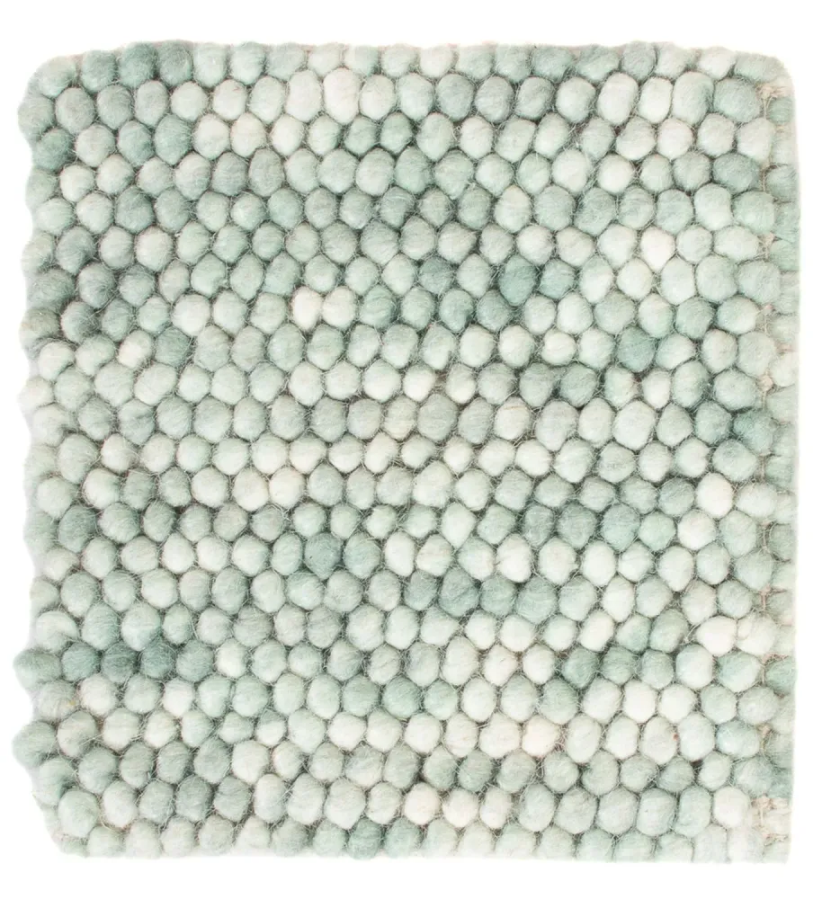 Wollteppich quadratisch - 30 x 30 cm - hellgrün