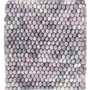 Wollteppich quadratisch - 32 x 32 cm - mehrfarbig