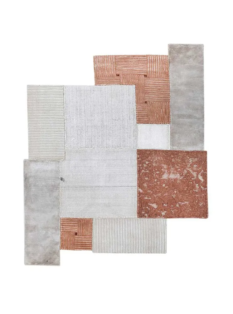 Wollteppich sonderform - 180 x 150 cm - creme
