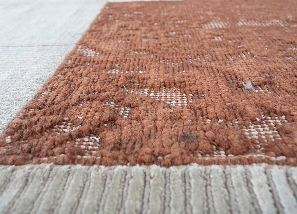 Wollteppich sonderform - 180 x 150 cm - creme