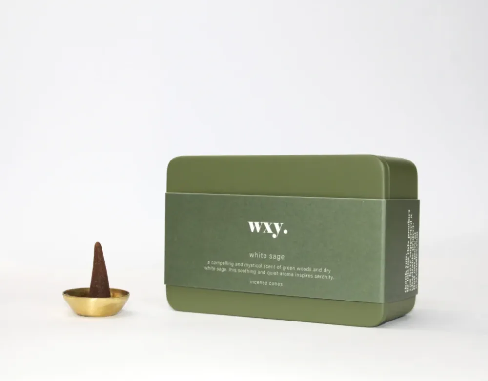 WXY. - White Sage - Green - Räucherkegel Set