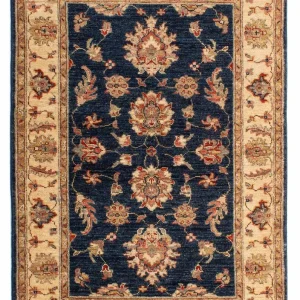 Ziegler Teppich 122 x 83 cm - dunkelblau