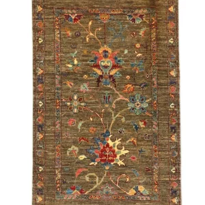 Ziegler Teppich 124 x 83 cm - olivgrün