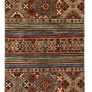 Ziegler Teppich 126 x 82 cm - dunkelrot