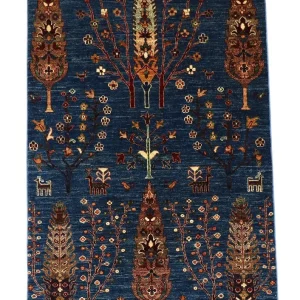 Ziegler Teppich 150 x 101 cm - dunkelblau