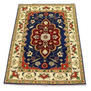 Ziegler Teppich 152 x 102 cm - dunkelblau