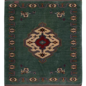 Ziegler Teppich - 180 x 150 cm - grün