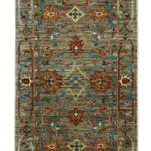 Ziegler Teppich 201 x 77 cm - olivgrün
