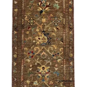 Ziegler Teppich 242 x 79 cm - olivgrün