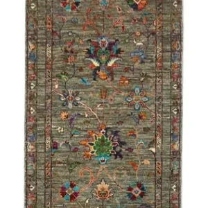 Ziegler Teppich 315 x 82 cm - olivgrün