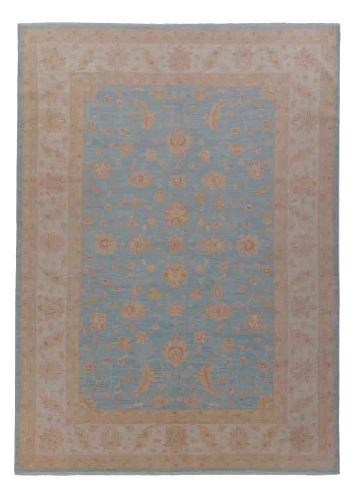 Ziegler Teppich - 355 x 255 cm - blau