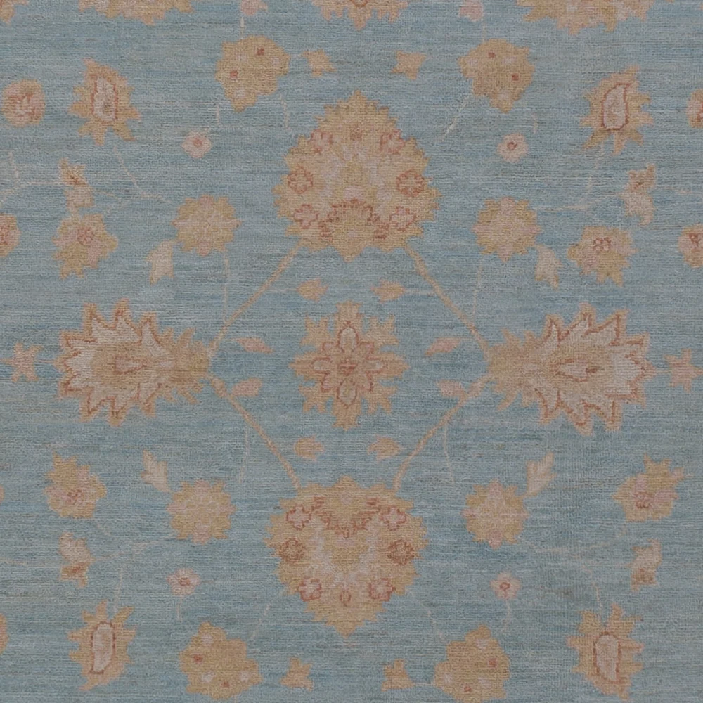 Ziegler Teppich - 355 x 255 cm - blau