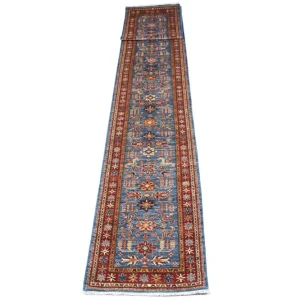 Ziegler Teppich 600 x 82 cm - blau