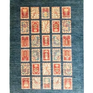 Ziegler teppich - Bachtiari 206 x 150 cm - blau