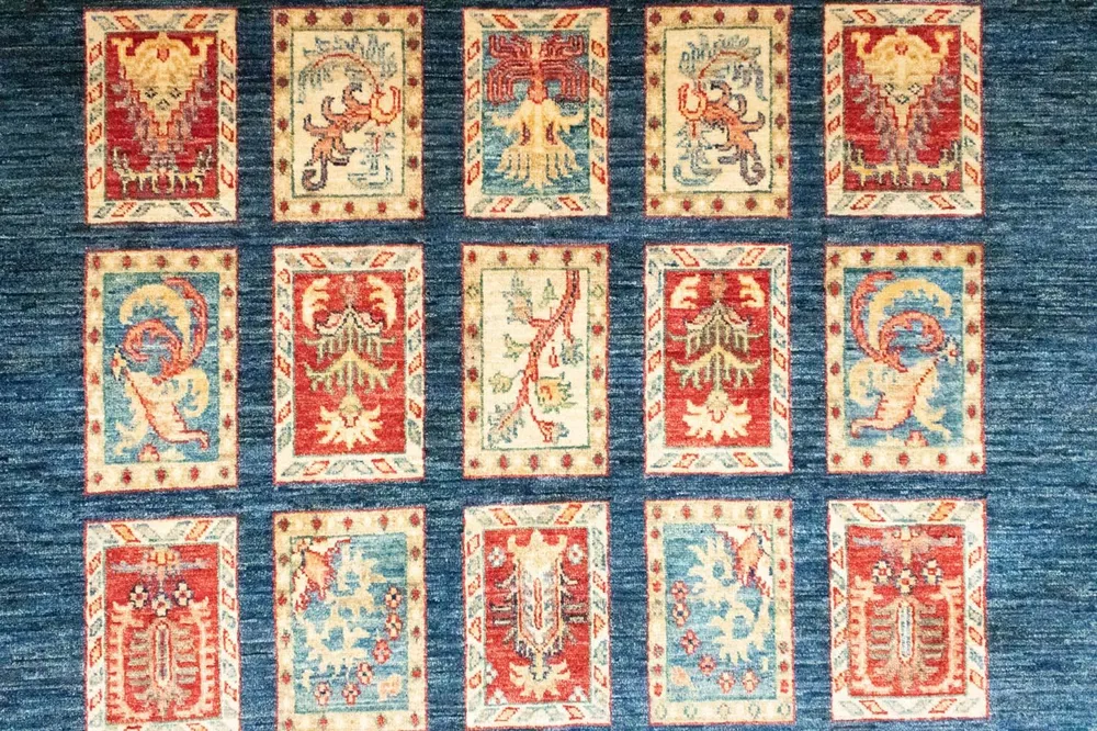 Ziegler teppich - Bachtiari 206 x 150 cm - blau