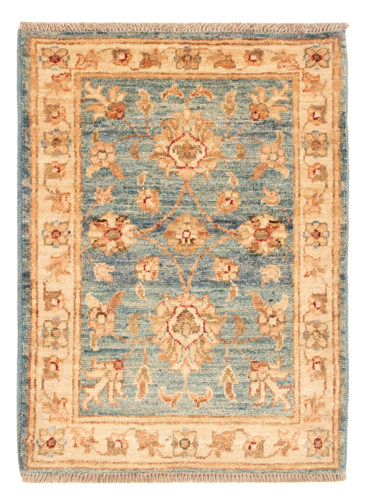 Ziegler Teppich - 70 x 53 cm - hellblau