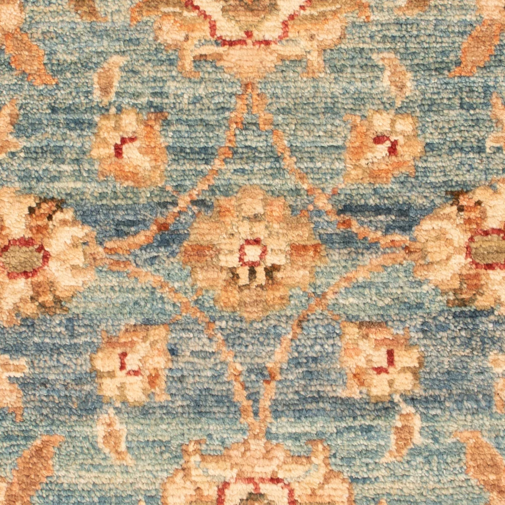 Ziegler Teppich - 70 x 53 cm - hellblau