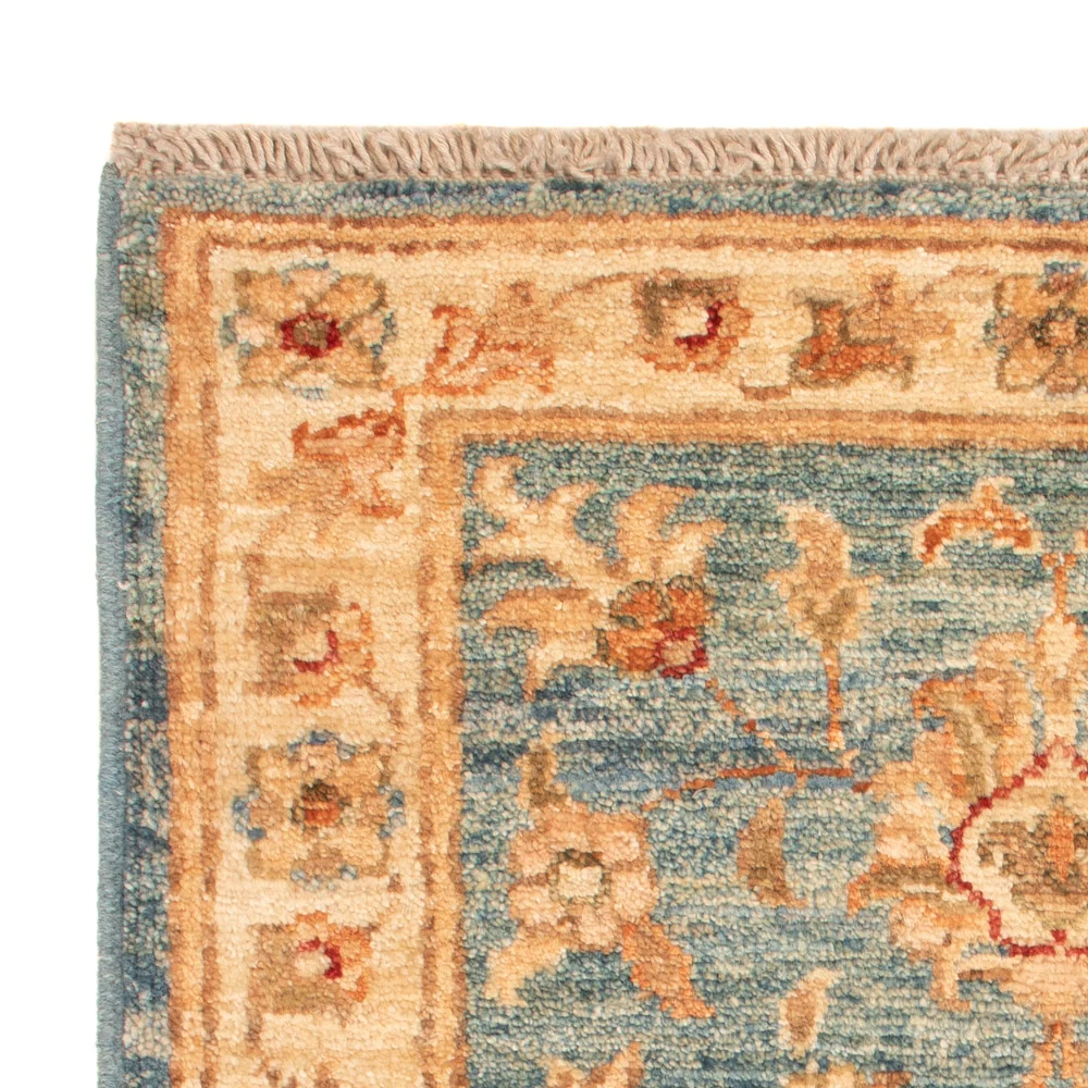 Ziegler Teppich - 70 x 53 cm - hellblau