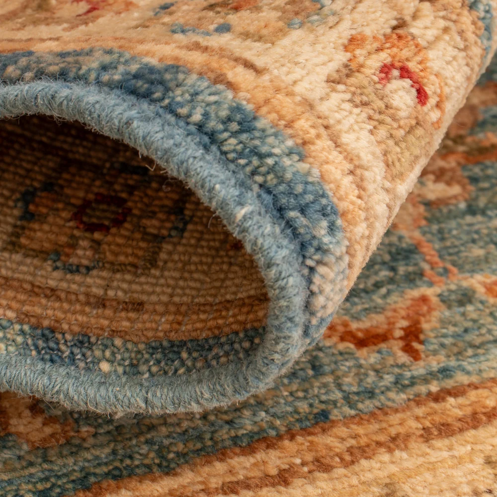 Ziegler Teppich - 70 x 53 cm - hellblau
