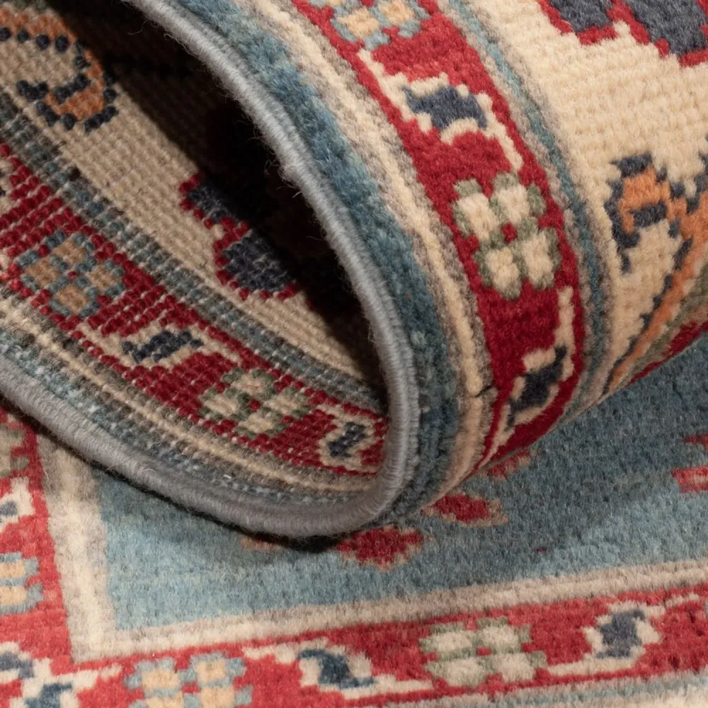 Ziegler Teppich - Kazak - 121 x 84 cm - hellblau