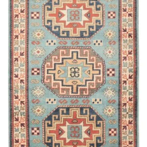 Ziegler Teppich - Kazak - 124 x 78 cm - hellblau