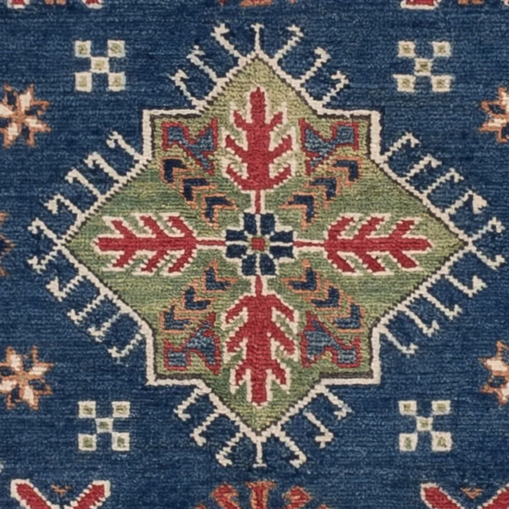 Ziegler Teppich - Kazak - 152 x 98 cm - blau