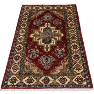 Ziegler Teppich - Kazak 155 x 102 cm - dunkelrot