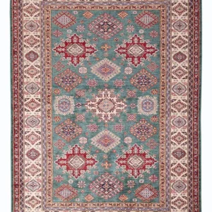Ziegler Teppich - Kazak - 241 x 176 cm - grün