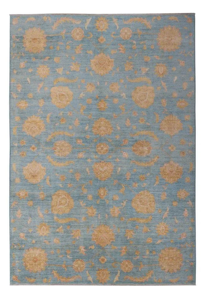 Ziegler Teppich - Modern - 300 x 207 cm - blau