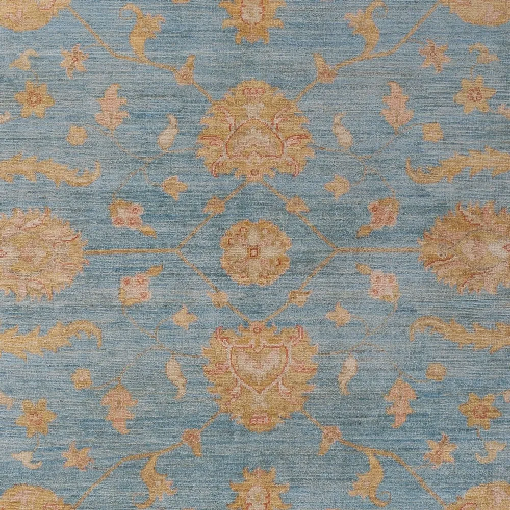 Ziegler Teppich - Modern - 300 x 207 cm - blau
