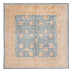 Ziegler Teppich quadratisch - 297 x 298 cm - hellblau