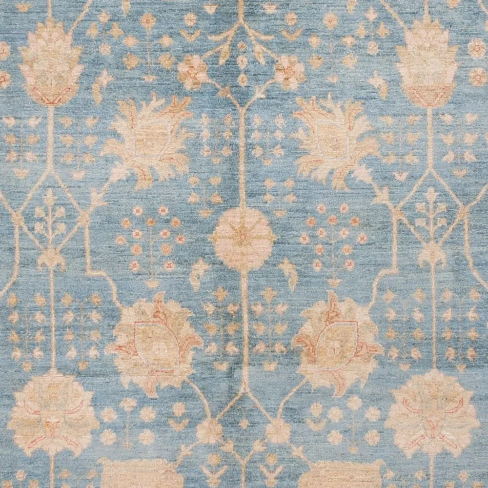 Ziegler Teppich quadratisch - 297 x 298 cm - hellblau
