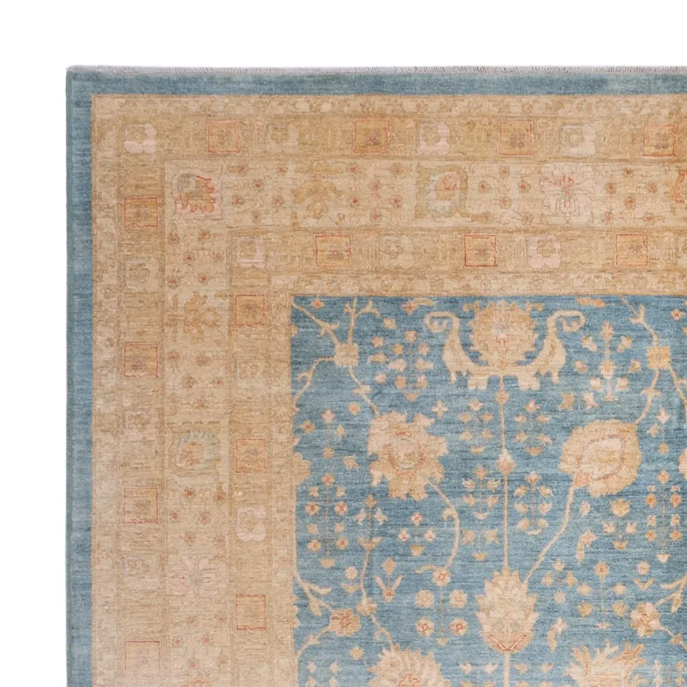 Ziegler Teppich quadratisch - 297 x 298 cm - hellblau