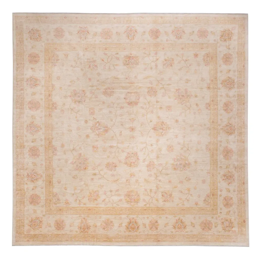 Ziegler Teppich quadratisch - 393 x 398 cm - beige