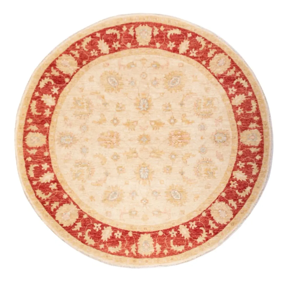 Ziegler Teppich rund - 201 x 198 cm - beige