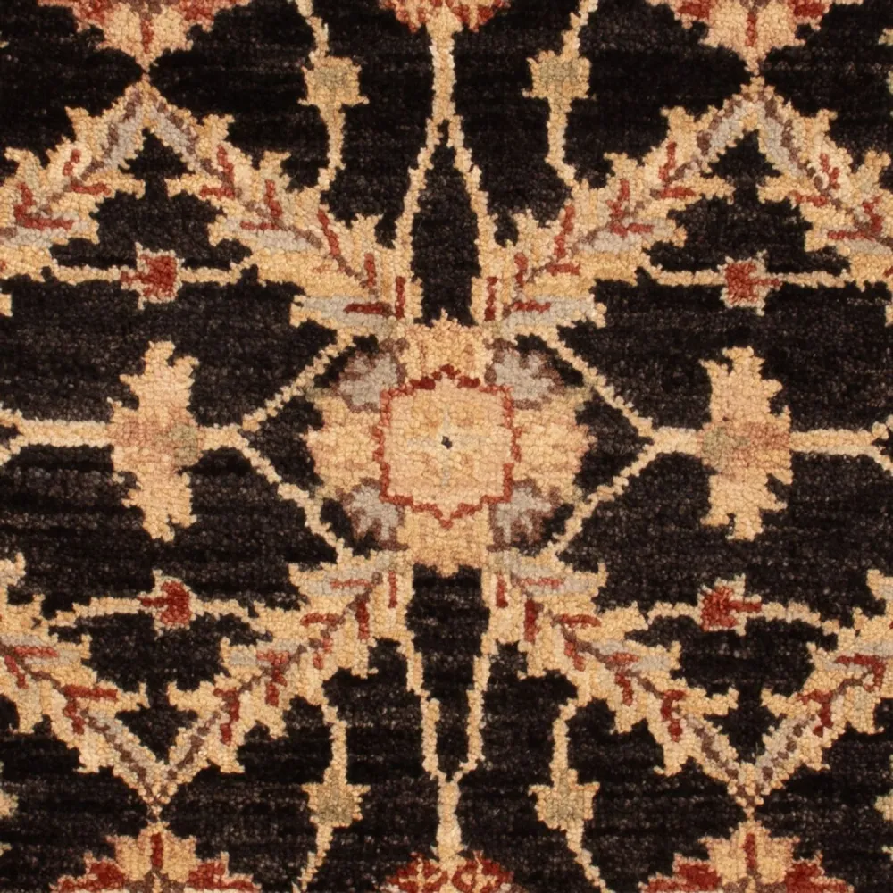 Ziegler Teppich - 90 x 60 cm - schwarz