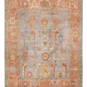 Ziegler Teppich - Usak - 306 x 243 cm - hellblau