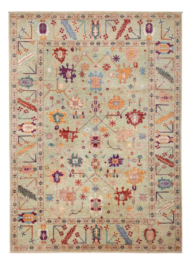 Ziegler Teppich - Usak - 336 x 244 cm - hellgrün