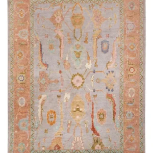 Ziegler Teppich - Usak - 346 x 243 cm - hellblau