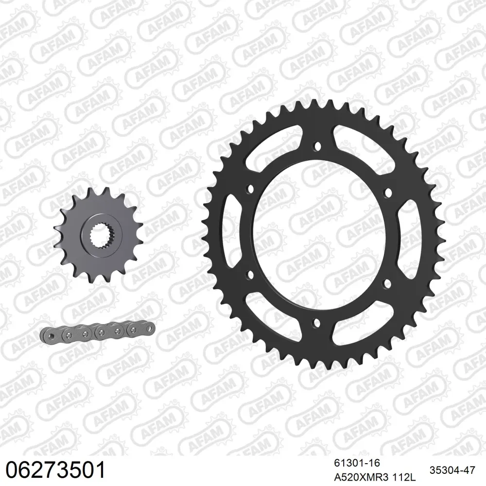 AFAM Kettensatz 520, X-Ring, 4385kg, HUSQVARNA TR 650 Terra 2012-2013