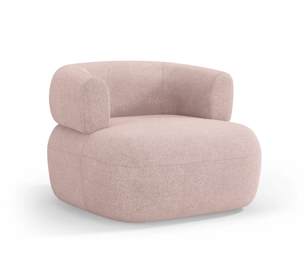 Aldrin Pulvered Boucle Pink Sessel