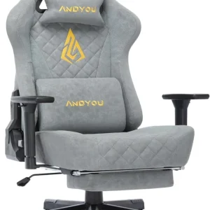 Andyou Gaming Stuhl Racing Gamer Sessel Vintage-PU-Leder