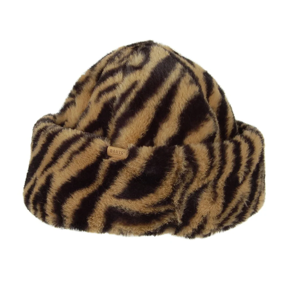 Barts Cherrybush Kunstfell Winter Hut Tiger - Hellbraun-Schwarz